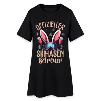Superviseur officiel du lapin de ski - Robe T-shirt Femme - noir - Devant