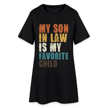 Mon gendre est mon enfant préféré - Robe T-shirt Femme - noir - Devant