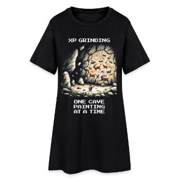 Grinding XP: Cave Painting | Prehistory - Women’s T-Shirt Dress - black - Front