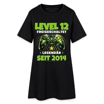 Chemise joueur du 12e anniversaire niveau 12 débloqué - Robe T-shirt Femme - noir - Devant