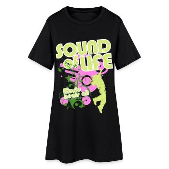 Sound Life Neon Urbane Musik - Frauen T-Shirt-Kleid - Schwarz - Vorne
