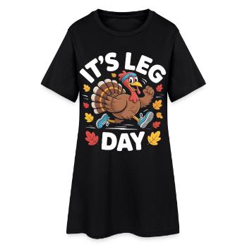 Blague sur la journée de fitness de la Journée de la Dinde - Robe T-shirt Femme - noir - Devant