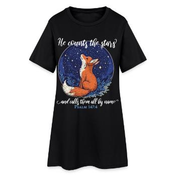 Fox Christian - Robe T-shirt Femme - noir - Devant