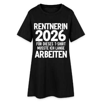 Retraité 2026 - Robe T-shirt Femme - noir - Devant