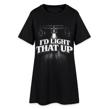 Technicien lumière, je l’allumerais - Robe T-shirt Femme - noir - Devant
