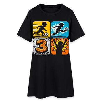 3e anniversaire Football Germany Boys - Robe T-shirt Femme - noir - Devant