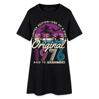 50. Geburtstag Geschenk 1976 Jahrgang Retro - Frauen T-Shirt-Kleid - Schwarz - Vorne