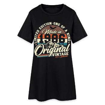 40. Geburtstag Retro Geschenk 1986 Jahrgang - Frauen T-Shirt-Kleid - Schwarz - Vorne