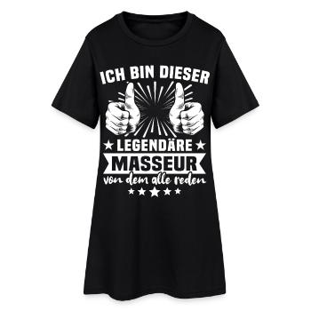 Masseur Légende - Robe T-shirt Femme - noir - Devant