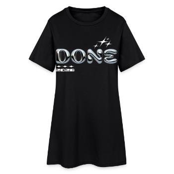 Design de bulles chromées 2028 terminé - Robe T-shirt Femme - noir - Devant