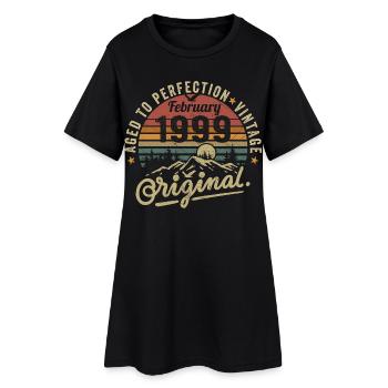 Février 1999 - Février 1999 Anniversaire février 1999 - Robe T-shirt Femme - noir - Devant