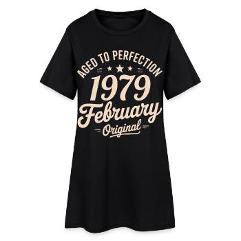 Février 1979 - February 1979 - Robe T-shirt Femme - noir - Devant