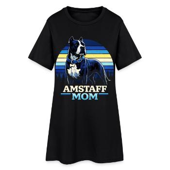 Maman du Staffordshire Terrier Américain - Robe T-shirt Femme - noir - Devant