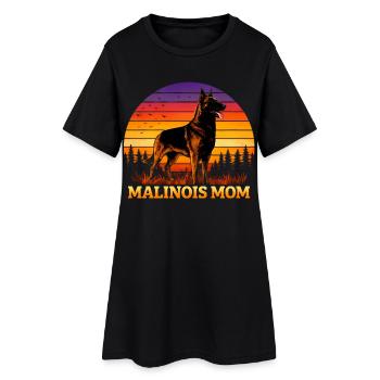 Malinois Mom - Frauen T-Shirt-Kleid - Schwarz - Vorne