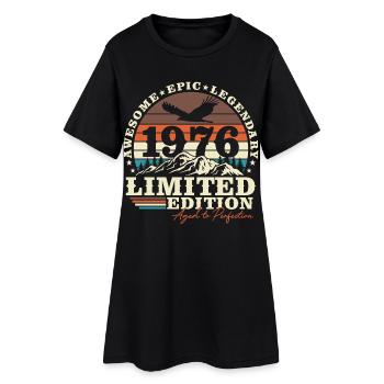 50th Birthday Gift 1976 Vintage Retro - Women’s T-Shirt Dress - black - Front