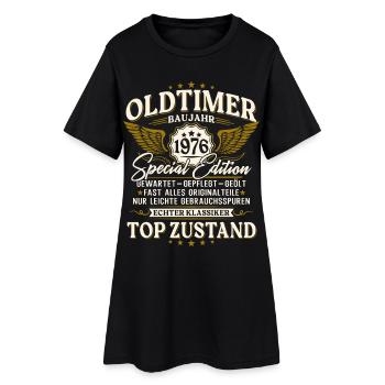 50. Geburtstag 1976 Oldtimer Geschenk Retro - Frauen T-Shirt-Kleid - Schwarz - Vorne