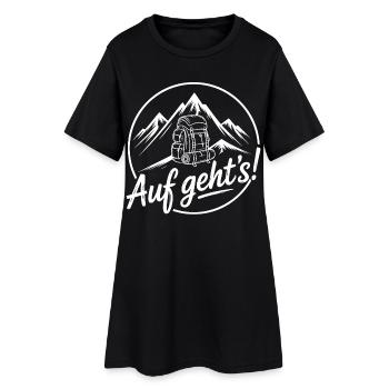 Allons à l’aventure en montagne - Robe T-shirt Femme - noir - Devant