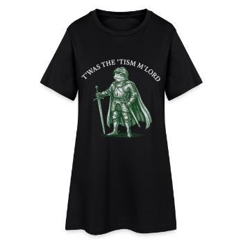 T’WAS THE 'TISM, MON SEIGNEUR – Fier Chevalier Grenouille - Robe T-shirt Femme - noir - Devant