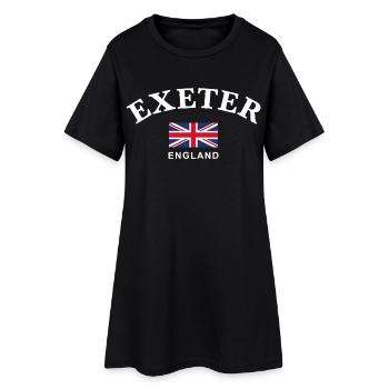 Exeter, England - Frauen T-Shirt-Kleid - Schwarz - Vorne