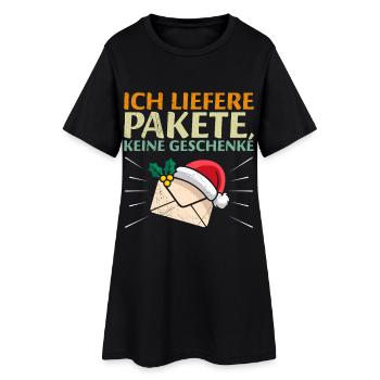 LES FACTEURS LIVRENT DES COLIS, PAS DES CADEAUX - Robe T-shirt Femme - noir - Devant