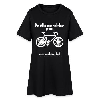 Mountain bike no battery sporty saying - Women’s T-Shirt Dress - black - Front