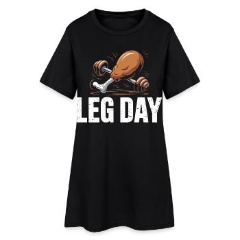 Leg Day Power Duel - Women’s T-Shirt Dress - black - Front