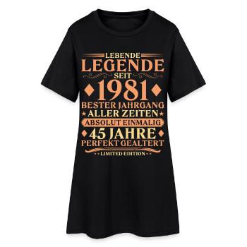 1981 Millésime Absolument Unique 45ème Anniversaire - Robe T-shirt Femme - noir - Devant