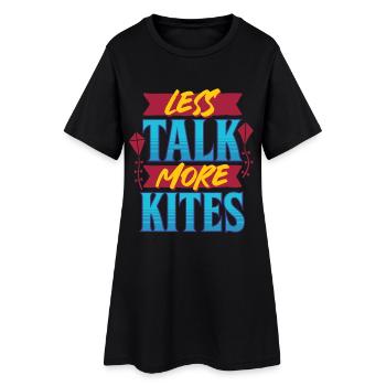 Cerf-volant Volant Moins de paroles Plus de cerfs-volants - Robe T-shirt Femme - noir - Devant
