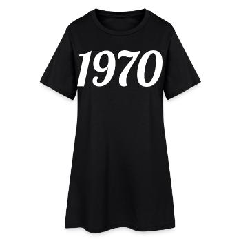 1970 Vintage 1970 Anniversaire Rétro 1970 Cadeau - Robe T-shirt Femme - noir - Devant