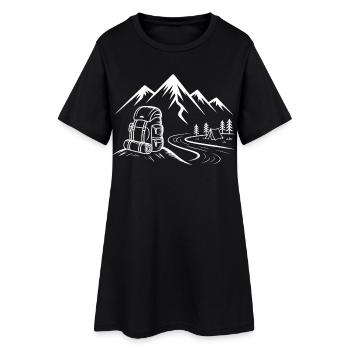 Mountain Trail Hiking Adventure - Women’s T-Shirt Dress - black - Front