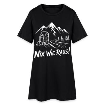 Let's get out mountain hiking adventure - Women’s T-Shirt Dress - black - Front