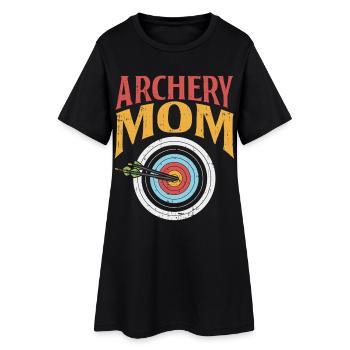 Archery Mom – Coole Bogenschießen Mama - Frauen T-Shirt-Kleid - Schwarz - Vorne