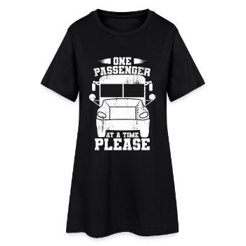 Un passager à la fois, s’il vous plaît - Robe T-shirt Femme - noir - Devant