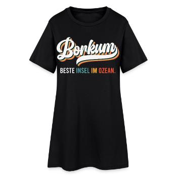 Île de Borkum MEILLEURE ÎLE DE L’OCÉAN Plaisir - Robe T-shirt Femme - noir - Devant