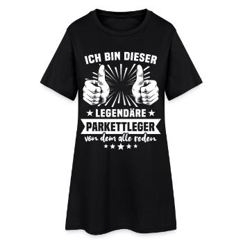 Légende de la couche de parquet - Robe T-shirt Femme - noir - Devant