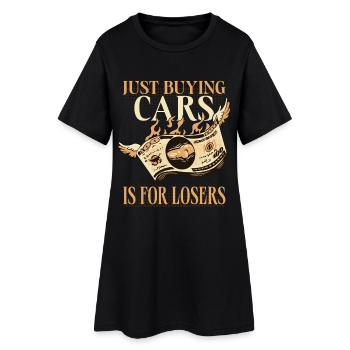 Collectionneur de voitures classiques qui vient d’acheter des voitures - Robe T-shirt Femme - noir - Devant