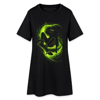 Skateur de boissons énergisantes - Robe T-shirt Femme - noir - Devant