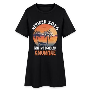 Don de retraite 2026 - Robe T-shirt Femme - noir - Devant