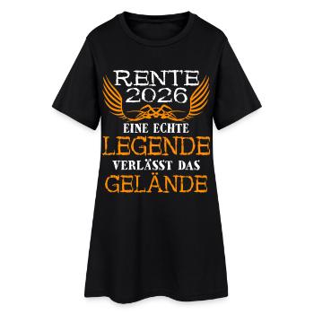 Pension 2026 Légende des retraités - Robe T-shirt Femme - noir - Devant