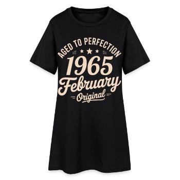 Février 1965 - February 1965 - Robe T-shirt Femme - noir - Devant