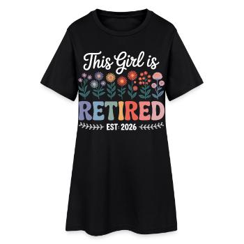 Retraité 2026 – Design enfin retraité - Robe T-shirt Femme - noir - Devant