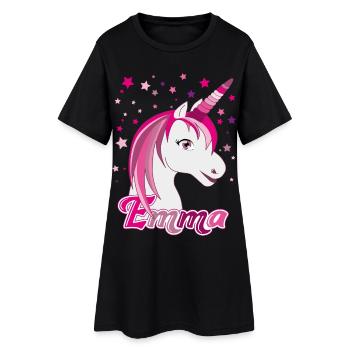 Emma, maiden name, favorite name - Women’s T-Shirt Dress - black - Front