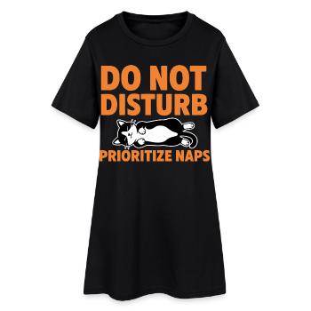 Ne pas déranger Prioriser siestes Chat - Robe T-shirt Femme - noir - Devant