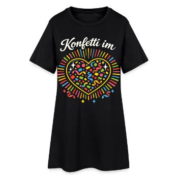 Confetti in the heart of Carnival Carnival - Women’s T-Shirt Dress - black - Front