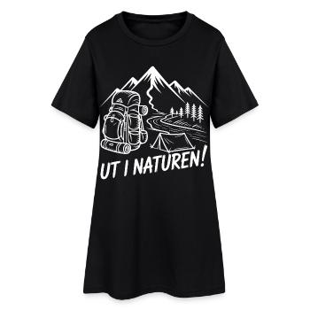 Randonnée d’aventure en sac à dos - Robe T-shirt Femme - noir - Devant