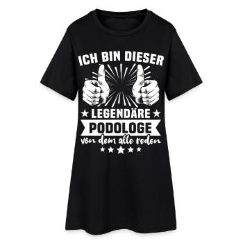 Légende du podologue - Robe T-shirt Femme - noir - Devant