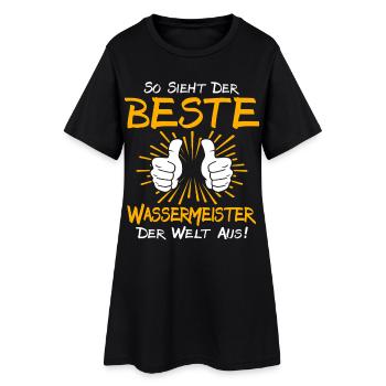 Wassermeister Geschenkidee - Frauen T-Shirt-Kleid - Schwarz - Vorne