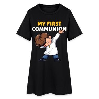 Mon dessin animé de la Première Communion - Robe T-shirt Femme - noir - Devant