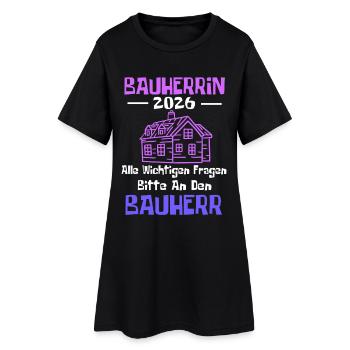 Maison de rêve constructeur 2026 - Robe T-shirt Femme - noir - Devant