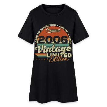 2006 Vintage Retro Birthday Gift - Women’s T-Shirt Dress - black - Front